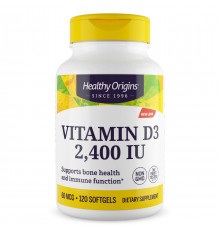 Витамин D3 с маслом МСТ, Vitamin D3, Healthy Origins, 2400 МЕ, 120 гелевых капсул