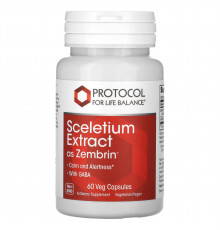 Канна, Sceletium Extract, Protocol for Life Balance, экстракт с ГАМК, для поддержания эмоционального и психического благополучия, 60 растительных капсул