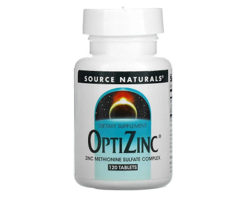 Оптицинк, OptiZinc, Source Naturals, 120 таблеток