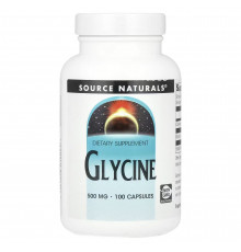 Гліцин, Glycine, Source Naturals, 1000 мг, 100 капсул (500 мг у капсулі)