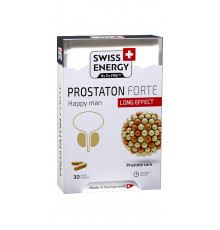 Поддержка простаты, Prostaton Forte, blister, Swiss Energy, комплекс продленного действия, 30 веганских капсул