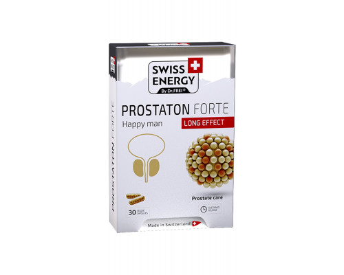 Підтримка простати, Prostaton Forte, blister, Swiss Energy, комплекс продовженої дії, 30 веганських капсул