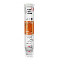 Мультивитамины с биотином, MULTIVITAMINS + Biotin CH, Swiss Energy, иммунитет, метаболизм, волосы и кожа, 20 растворимых таблеток