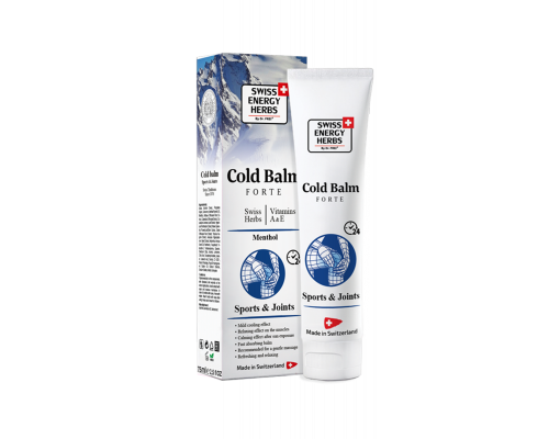 Бальзам охолоджуючий, Herbs Cold Balm Forte Sports & Joints, Swiss Energy, швейцарські трави, вітаміни, ментол, 75 мл