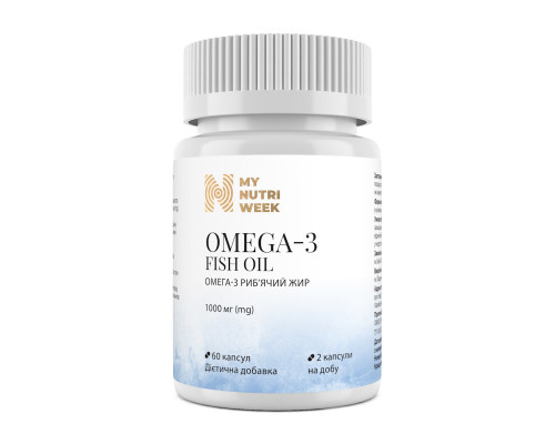 Омега-3 риб'ячий жир, Omega-3 Fish Oil, My Nutri Week, 60 капсул