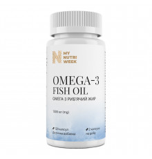 Омега-3 рыбий жир, Omega-3 Fish Oil, My Nutri Week, 120 капсул