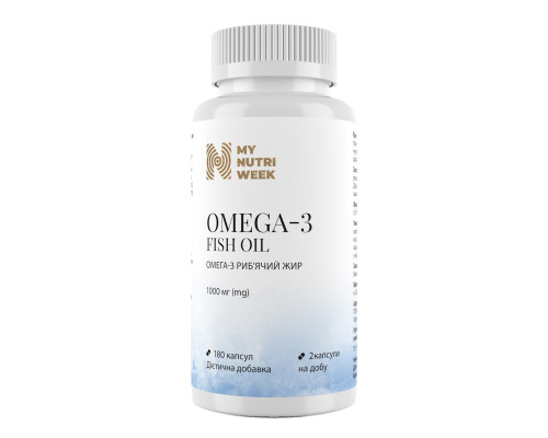 Омега-3 риб'ячий жир, Omega-3 Fish Oil, My Nutri Week, 180 капсул