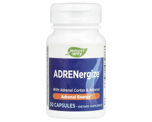 Підтримка надниркових залоз, ADRENergize®, Nature's Way, 50 капсул
