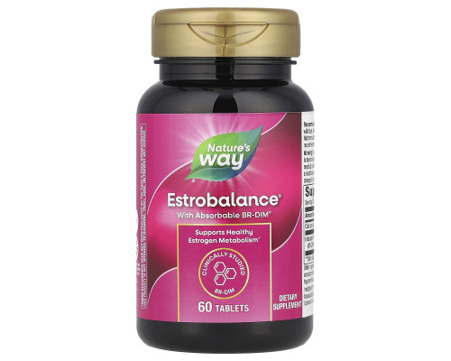 Підтримка гормонального балансу з BR-DIM, що абсорбується, Estrobalance® with Absorbable BR-DIM®, Nature's Way, для жінок, 60 таблеток