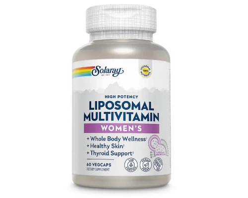Мультивітаміни для жінок, Women's Liposomal Multivitamin, Solaray, ліпосомальні, 60 вегетаріанських капсул