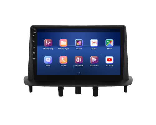 Штатная магнитола Lesko для Renault Megane III Рестайлинг 2012-2014 экран 9" 2/32Gb 4G Wi-Fi GPS Top