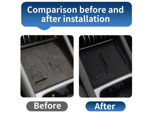 Силиконовый коврик для беспроводной зарядки BYD Yuan Plus на центральной консоли нескользящая Black