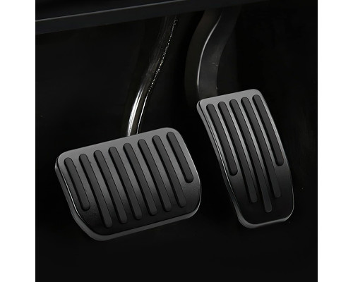 Декоративные накладки на педали Tesla Model 3 Model Y 2017-2023 (TSL21120703) нескользящие Black