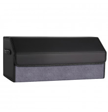 Автомобильный органайзер 5699 Gray компактный вместительный два отдела для хранения на магнитах с ручкой  66*32*29 см