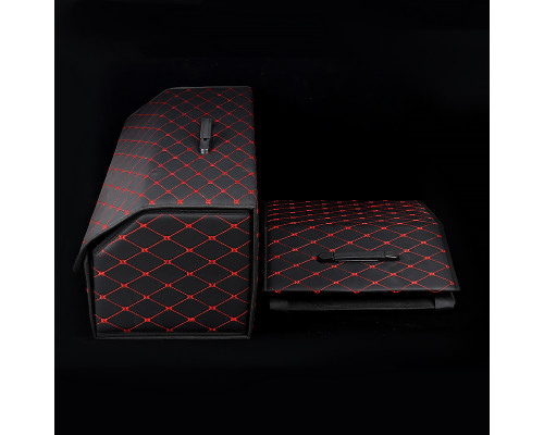 Автомобильный органайзер XY0-52 Black-Red компактный вместительный два отдела для хранения на магнитах с ручкой 40*31*29 см