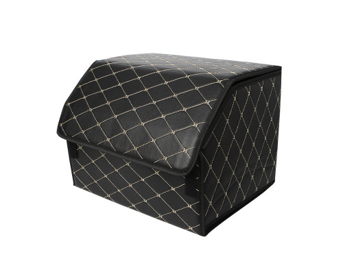 Автомобильный органайзер ZWX-002 Black-Gold компактный вместительный два отдела для хранения на липучке с ручкой 55*30*30 см