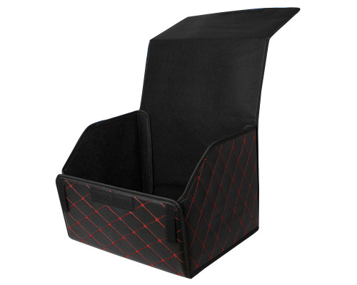 Автомобильный органайзер ZWX-002 Black-Red компактный вместительный два отдела для хранения на липучке с ручкой 40*30*30 см