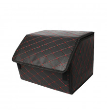 Автомобильный органайзер ZWX-002 Black-Red компактный вместительный два отдела для хранения на липучке с ручкой  55*30*30 см