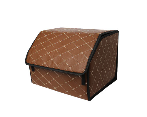 Автомобильный органайзер ZWX-002 Brown-Gold компактный вместительный два отдела для хранения на липучке с ручкой 55*30*30 см