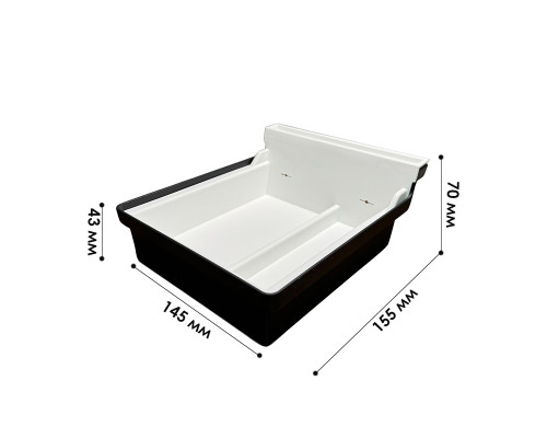 Автомобильный органайзер Tesla Model 3 (TSL23021411) центральной консоли на 2 отделения пластиковый Black + White