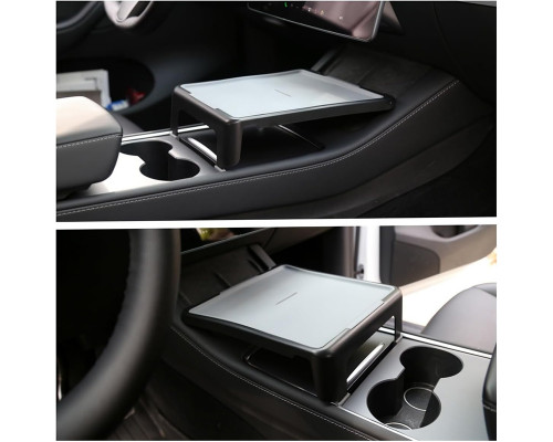 Автомобильная подставка органайзер Tesla Model 3/Y (TSL22102101) центральной консоли пластиковая Gray