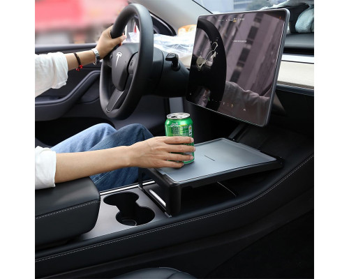 Автомобильная подставка органайзер Tesla Model 3/Y (TSL22102101) центральной консоли пластиковая Gray