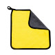 Двухстороннее микрофибровое полотенце для сушки кузова авто Yellow + Gray 30*60 см