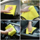Двухстороннее микрофибровое полотенце для сушки кузова авто Yellow + Gray 30*60 см