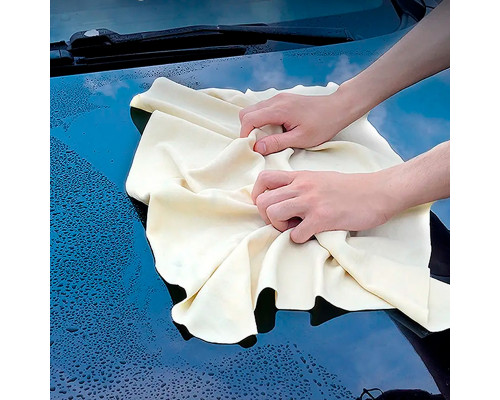 Тряпка 202043 из искусственной замши для сушки кузова автомобиля 30*30 см