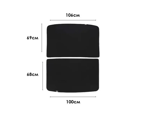 Автомобильная солнцезащитная шторка для панорамы Tesla Model Y 2020-2024 Black