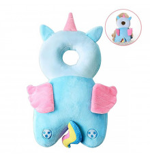 Детская защитная подушка - рюкзак Tochang для защиты головы при падении подголовник Единорог