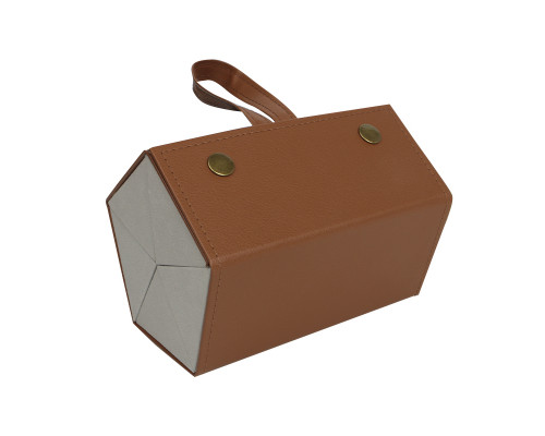 Футляр для хранения очков cкладной органайзер-чехол подвесной Коричневый 5 отделений