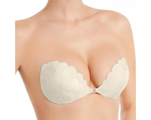 Бюстгальтер-невидимка Fly Bra G00D89 с эффектом Рush Up без бретелей кружевной лиф Ivory A