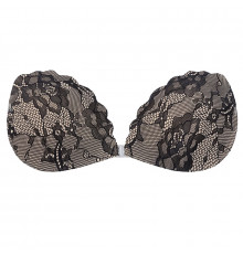 Бюстгальтер-невидимка Fly Bra G00D89 с эффектом Рush Up без бретелей кружевной лиф Черный B