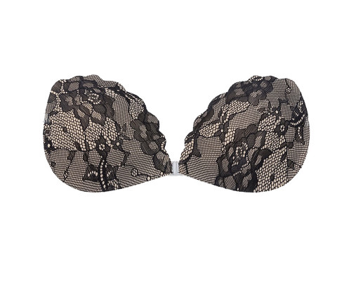 Бюстгальтер-невидимка Fly Bra G00D89 с эффектом Рush Up без бретелей кружевной лиф Черный D