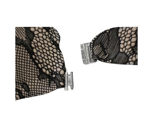 Бюстгальтер-невидимка Fly Bra G00D89 с эффектом Рush Up без бретелей кружевной лиф Черный D