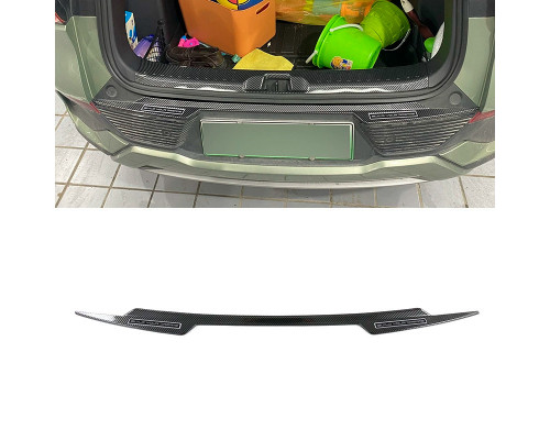 Защитная накладка на задний бампер для автомобиля BYD Atto 3 2022+ Yuan Plus из углеродного волокна