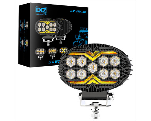 Светодиодная фара DXZ 55C-BW-T9 9 LED водонепроницаемая White+Yellow