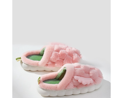 Домашние комнатные тапочки с подогревом A-232 USB c крыльями Pink