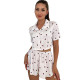 Женский комплект для дома и сна 2S5247B рубашка и шорты женская пижама белая с сердечками L