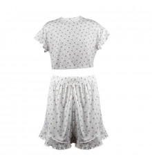 Женский комплект для дома и сна SM240426DHX6 футболка и шорты женская пижама белая с сердечками M