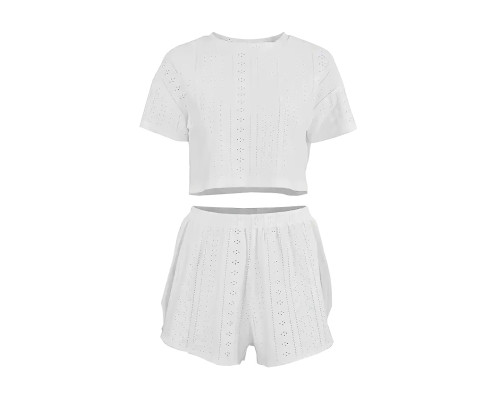 Женский комплект для дома и сна SM24107A футболка и шорты женская пижама White XL