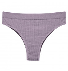 Женские бесшовные трусики бразилианы в рубчик A02# Лиловый L