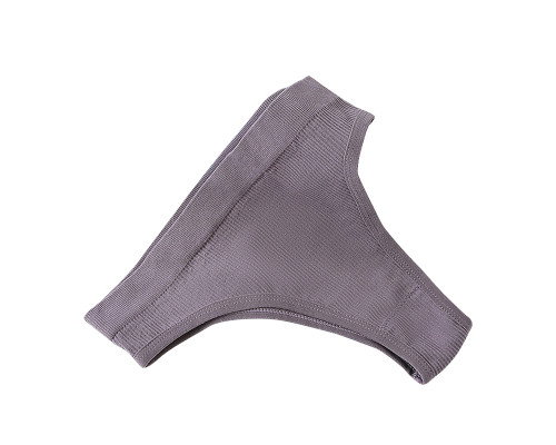 Женские бесшовные трусики бразилианы в рубчик A02# Лиловый XL