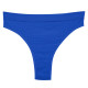 Женские бесшовные трусики стринги в рубчик A66# Синий L
