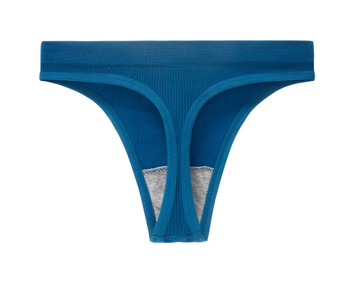 Женские бесшовные трусики стринги в рубчик A66# Туркус L