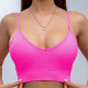 Топ женский в рубчик 08WX# с нерегулируемыми брителями съемные чашечки Розовый электрик M 70/75 ABC