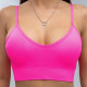 Топ женский в рубчик 08WX# с нерегулируемыми брителями съемные чашечки Розовый электрик XL 85 ABC
