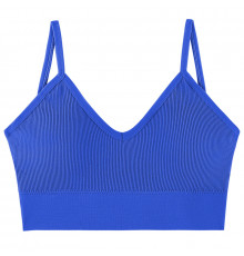 Топ женский в рубчик 08WX# с нерегулируемыми брителями съемные чашечки Синий L 80 ABC