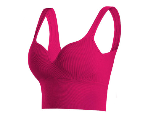 Женский 3D топ 2765# с моделирующим эфектом пушап с глубоким декольте удлиненный Розовый M